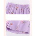 thumbnail image 4 of Bellafa 2-7Y Girls Summer Outfits 100% Cotton Toddler Short Sleeve T-Shirt and Elastic Waist Shorts 2 Piece Clothing Sets, 4 of 8