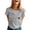Grey, variant on Summer Tops for Women Short Sleeve O-Neck Printed T-Shirt Spring and Summer Style