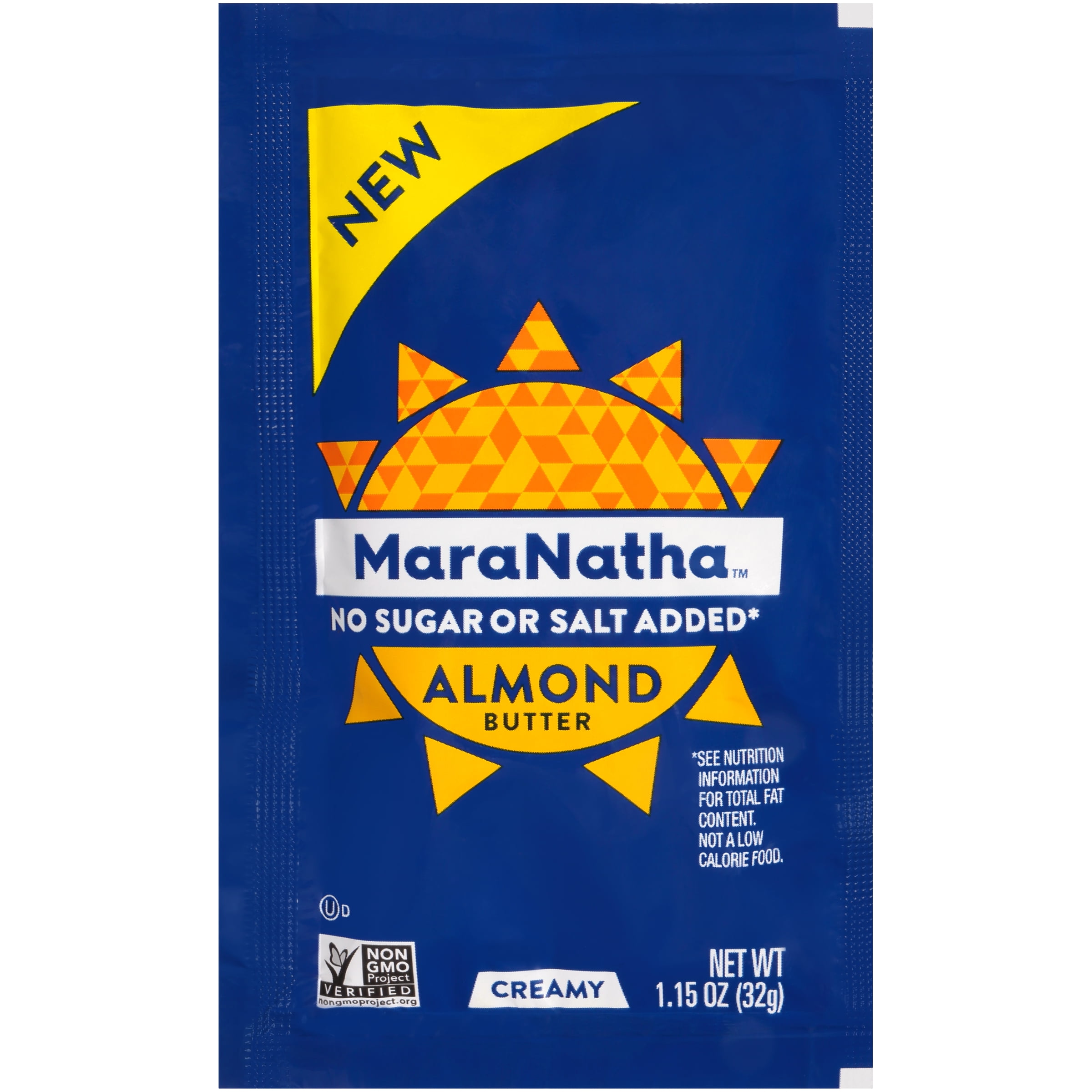 Mara Natha Natural Creamy No Sugar Added Almond Butter Packet, 1.15 oz