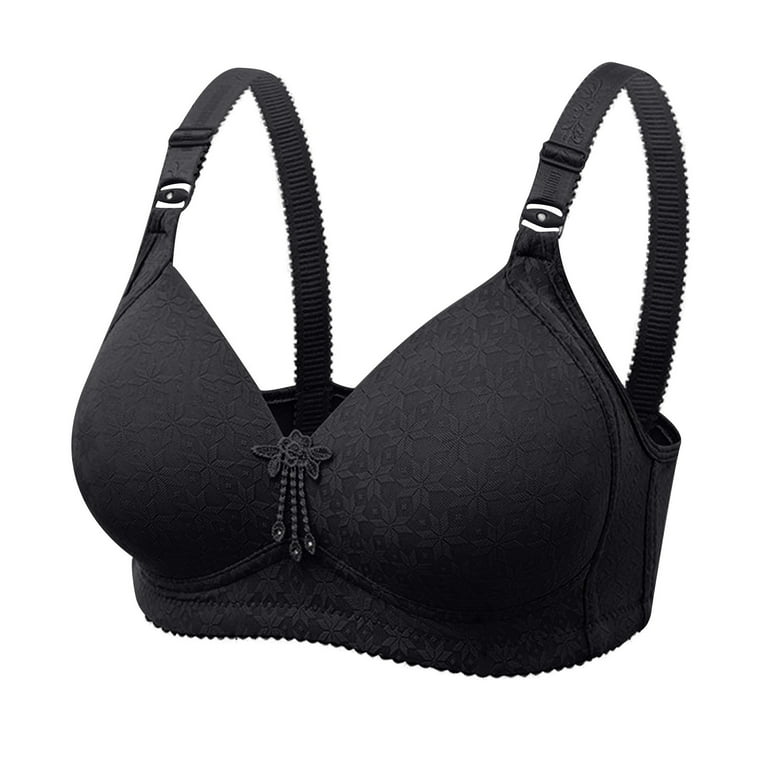 YWDJ Sleep Bras for Women Plus Size Closure in Back Sexy Bras No Underwire Sleep  Bras Wide Strap Full Coverage Push up Wrap Comfy Bras Padded Plus Size  Comfortable Bras Lounge Bras