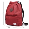 thumbnail image 2 of KAUKKO Cordón Deportes Mochila Gimnasio Yoga Bolsa Hombro Mochila para Hombres y Mujeres KAUKKO  K1031-Red, 2 of 5