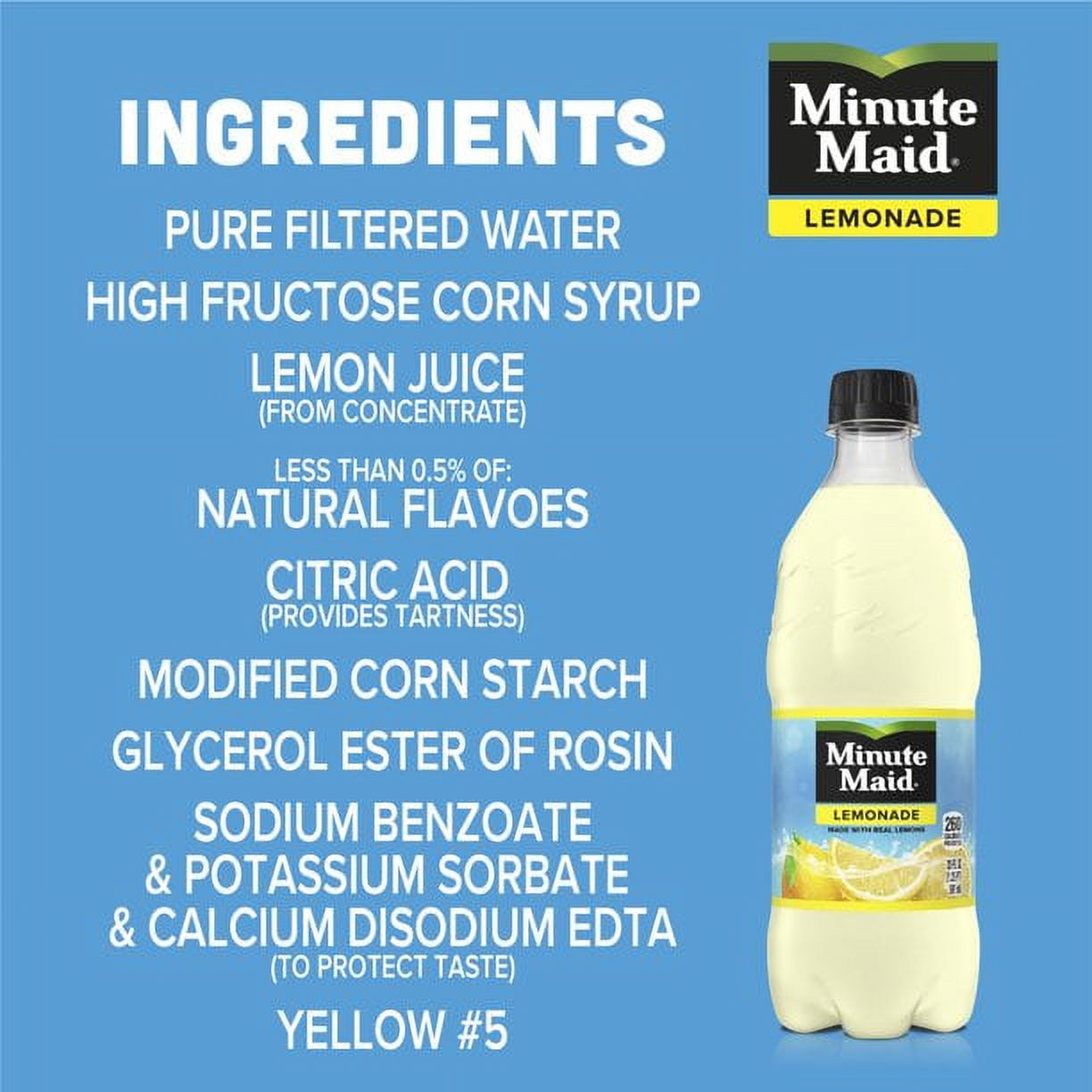 Minute Maid Lemonade, 20 Oz Bottles ( Sold by Beverage For You ) - 24 pack