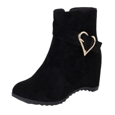 

Women Snow Boots Women Snow Boots Womens Solid Warm Wedges Boots Women Round Head Boots Shoes Black