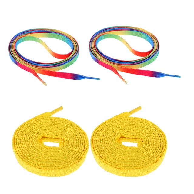 2 pares de patines en línea patines en línea patines cordones cordones 180 cm amarillo Sunnimix Patines para patines