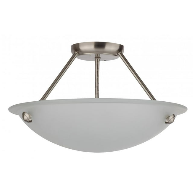 Whitfield Lighting SF0055-16AWSS Verre Satiné Semi-Encastré avec Lavage à l'Acide
