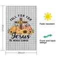 thumbnail image 5 of Thanksgiving Garden Flag Double Sided Outdoor Flag Fall Maple Leaves Pumpkin Yard Flag for Garden Lawn Birthday Thanksgiving Christmas Autumn Decorative Welcome Flags Size, 5 of 6
