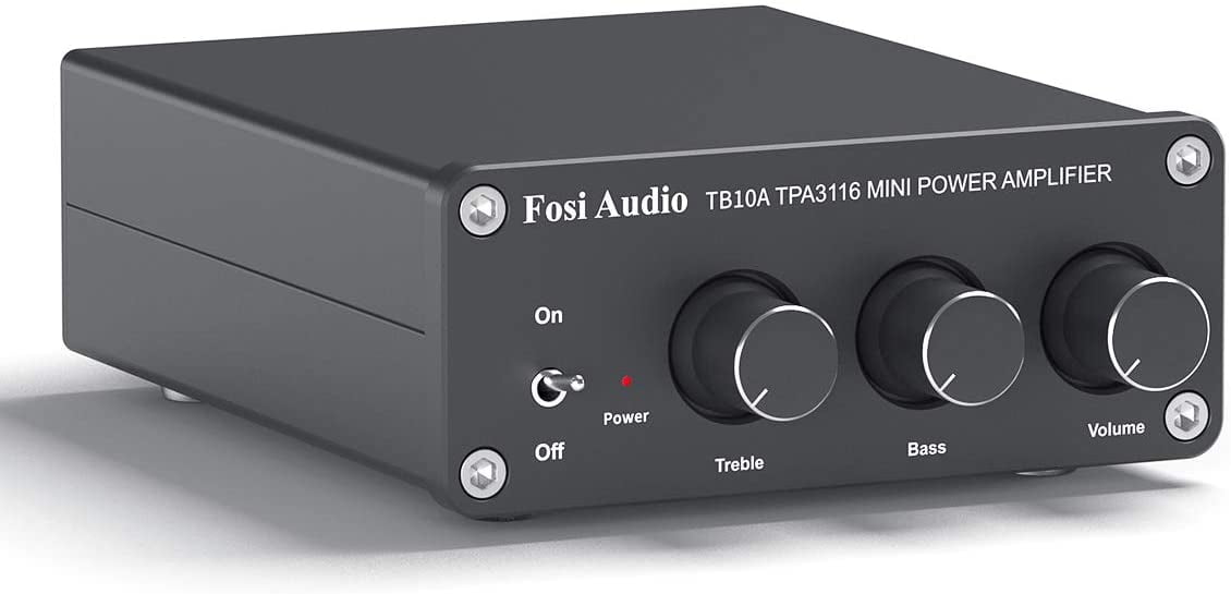 Stereo Home Amplifier 2 Channel Class D Mini Hi-Fi Amp with Bass and