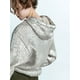 thumbnail image 5 of TEELYNN Suéter con capucha de manga larga informal plateado para mujer, sudadera holgada de punto con revestimiento de metal vintage, jersey estilo bohemio, 5 of 5