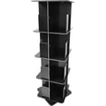 thumbnail image 5 of YIYIBYUS Rotating Bookshelf Tower, 360 Display 4-Tier Floor Standing Bookcase Storage Rack for Kids & Adult, Wood Narrow Revolving Bookcase Book Shelf Organizer for Bedroom, Living Room (Black), 5 of 7