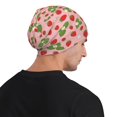 thumbnail image 5 of Naloa Strawberries Soft Beanie Hat, Knit Beanie Daily Beanie in Fine Knit for Women Men Winter Travel, Outdoor, 5 of 7