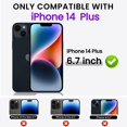 thumbnail image 2 of Magnetic Case for iPhone 14 Plus Case [Compatible with MagSafe] with Screen Protector, Liquid Silicone 3 Layers Full Covered Gel Rubber Shockproof Protective Case Cover 6.7 inch-Midnight, 2 of 13