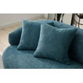 thumbnail image 7 of Modern Curved Sofa, Oversized Couch, Mid Century Modern 3 Seater Sofa, High Rebound Soft Boucle Sofa, 3 Seat Cloud Couch Sofa with 2 Pillows, for Living Room, Bedroom, Office, Apartment, Light Blue, 7 of 7