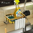 thumbnail image 5 of Aluminum Basket Shelf Single Layer Bathroom Accessory Storage For Shampoo Soap Shower Storage Rack Holder Organizer With Hooks Wb8007, 5 of 5