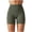 Army Green, variant on Women's Solid Color Yoga Shorts - Double Brushed, High Waist Compression, Three-Quarter Length, Nylon Spandex, XS-XL Sizes, Workout/Pilates