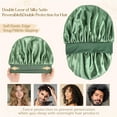 thumbnail image 3 of Bonnet for Men Hair Bonnet for Sleeping Double Layer Satin Bonnets for Black Women Curly Hair Braids, 3 of 6