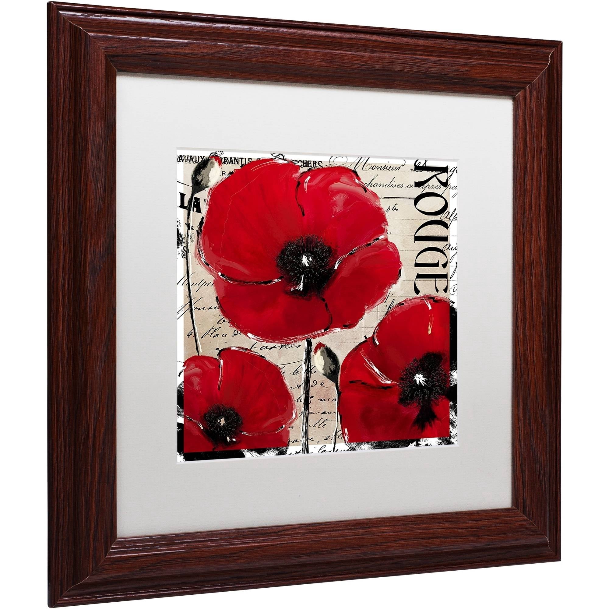 Trademark Fine Art "Rouge Two" Canvas Art by Color Bakery White Matte, Wood Frame
