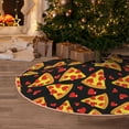 thumbnail image 5 of Sikiie Cartoon Pizza Nativity Christmas Tree Skirt, Jesus Christian Winter Holiday Tree Mat Decoration(30-48IN)48", 5 of 6