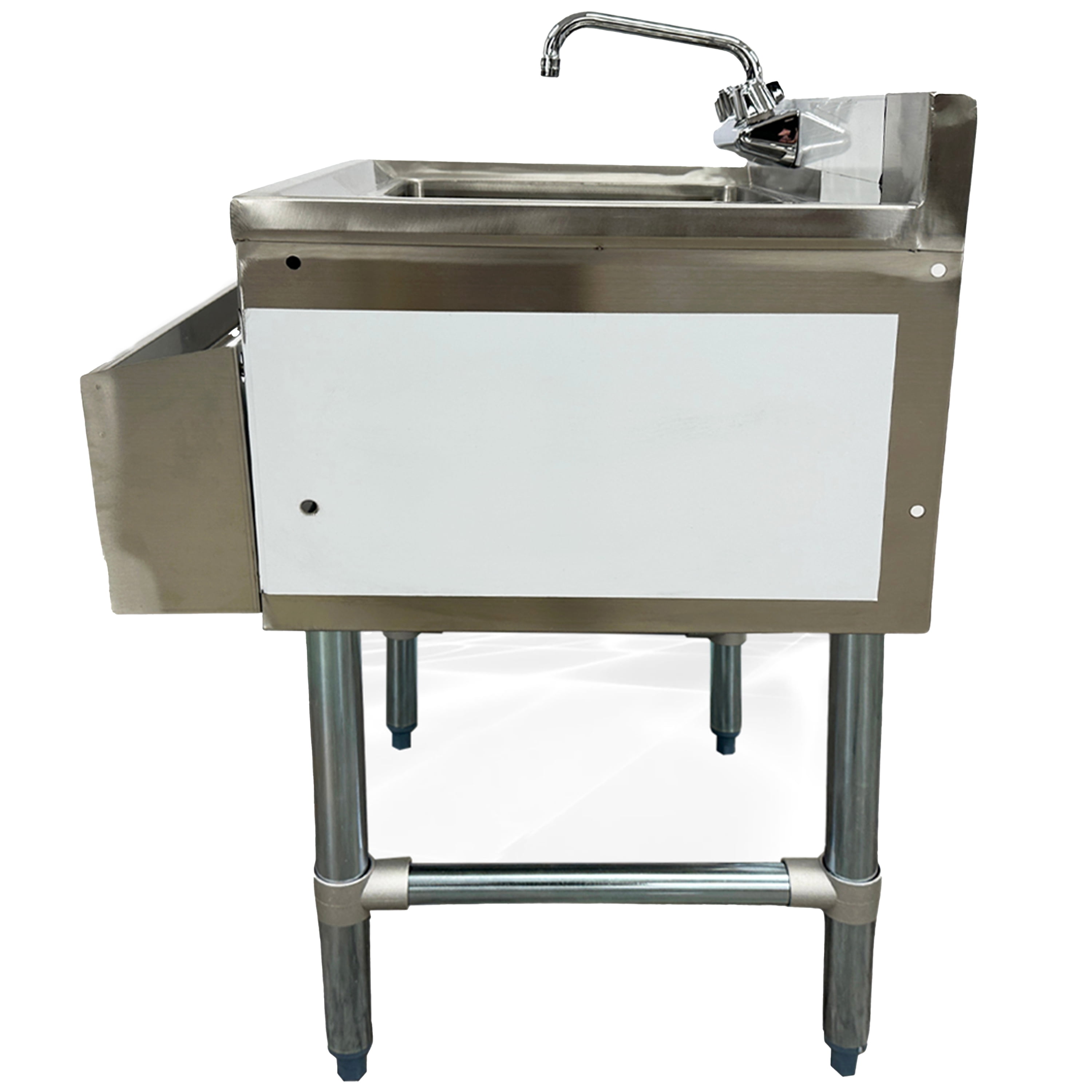 NSF Utility Sink,24''x23''x33'' Free Standing Kitchen Sink, Compartment Bar Sink with Faucet