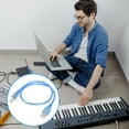 thumbnail image 3 of EeaseCA 1Pc Durable Drum Accessory USB Cable Piano Adapter Cable Connecting Cable (Blue), 3 of 8