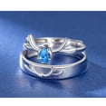 thumbnail image 5 of Sterling Silver Couple Ring Set Deer Design Adjustable Opening Matching Bands For Him And Her Promise Jewelry Gift, 5 of 6