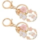 thumbnail image 3 of 2 llaveros japoneses con diseño de conejo kawaii y flor de cerezo., 3 of 5