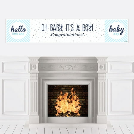 Hello Little One Blue And Silver Boy Baby Shower Decorations Hello Little One Blue And Silver Boy Baby Shower Decorations