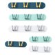 thumbnail image 1 of Worallymy Soporte para cepillos de dientes gancho para baño estante de almacenamiento montado en la pared soporte para cepillos colgantes 2 ganchos color blanco Worallymy JD735815567, 1 of 7