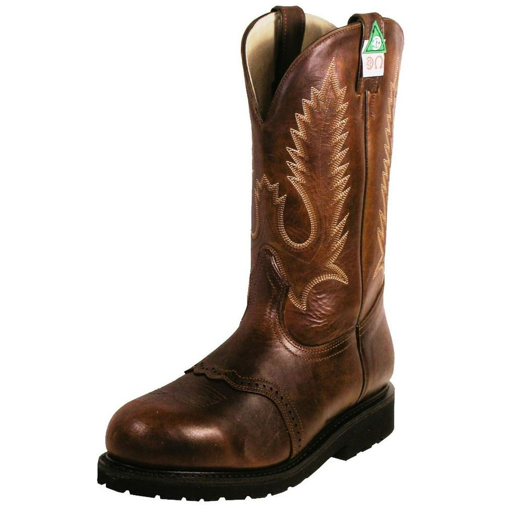 Boulet Boulet Work Boots Mens Leather Steel Toe Vibram Grizzly