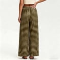 thumbnail image 4 of Women's Casual Plaid Pants With Elastic Waist And Pockets For A Loose Straight Leg Fit, 4 of 7