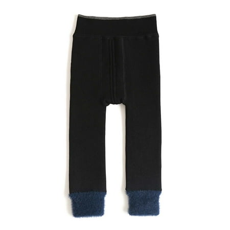

Tejiojio Girls and Toddlers Soft Cotton Clearance Baby Girls Can Open The Crotch Velvet Thickened Leggings Cropped Trousers