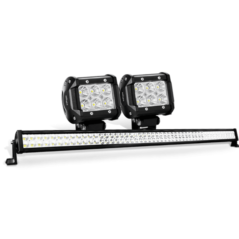 Nilight 52 Inch 300W Combo LED Light Bar, 2PCS 4 Inch 18W Flood LED