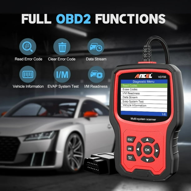 ANCEL VD700 OBD2 Scanner Code Reader All Syetem Automotive