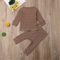 thumbnail image 3 of OUSITAID Baby Boy or Girl Gender Neutral Striped Top & Pants  2pc Outfit Set, 3 of 4