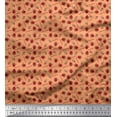 thumbnail image 1 of Soimoi Rayon Crepe Fabric Dot,Floral & Strawberry Fruits Print Fabric by The Yard 46 Inch Wide, 1 of 1