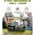 thumbnail image 4 of ALLPOWERS 600W Portable Solar Generator, 299Wh LiFePO4 Power Station with 100W Foldable Solar Panel for Camping, Home Backup, Power Outage, [Shipping Separately], 4 of 13