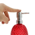 thumbnail image 3 of Unique Bargains 1 Pc Reusable Pineapple-shaped Soap Dispenser 11.84oz Red Silver Tone, 3 of 6