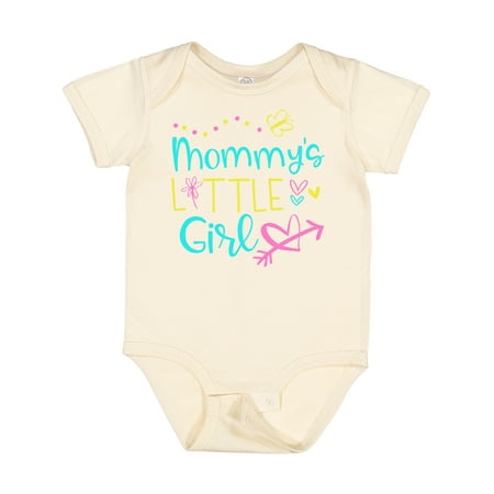 

Inktastic Mommy s Little Girl with Hearts Flower and Butterfly Gift Baby Girl Bodysuit