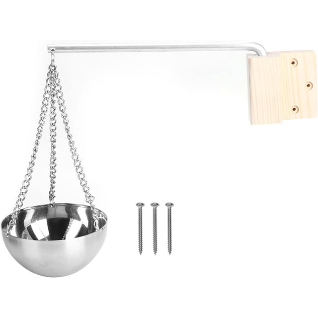 Sauna Oil Cup, Stainless Steel Sauna Aroma Bowl with Swinging Arm and Screw Covers for Sauna and Spa, Sauna Essential Oil Diffuser Bowl, Aromatherapy Oil Holder