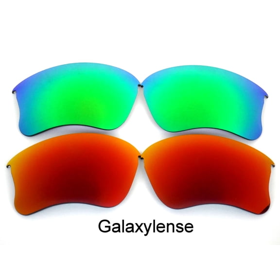 Galaxy Replacement Lenses for Oakley Flak Jacket XLJ Red & Green Color 100% UVAB