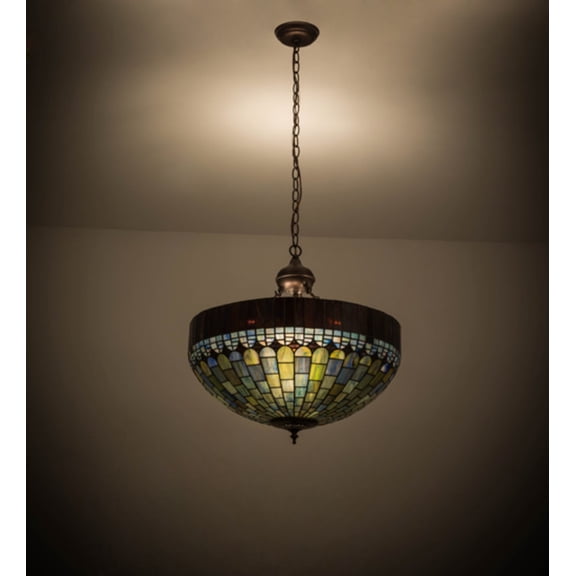 Meyda Tiffany 181495 Tiffany Candice 3 Light 22" Wide Pendant - MultiColor