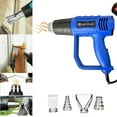 thumbnail image 1 of Heat Gun Hot Air Gun 2000W Hot Air Gun Kit with 4 Nozzles & 2 Adjustable Temperature Range (300℃-600℃), Air Flow 300-500L/min, for Paint, Car Sticker, Destaining, Soldering, Heat Shrink, 1 of 7