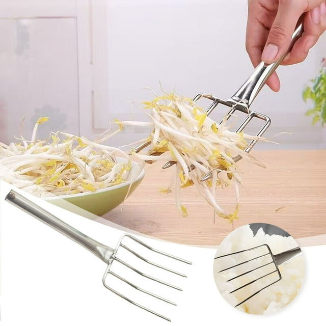 Hoement Fourchette à Germes Outil de Creusage et de Rasage de Pommes de Terre pour Cuisine Fourchettes de Barbecue en Acier Inoxydable pour Manipulation et Préparation des Aliments Ustensile de Cuisine Durable