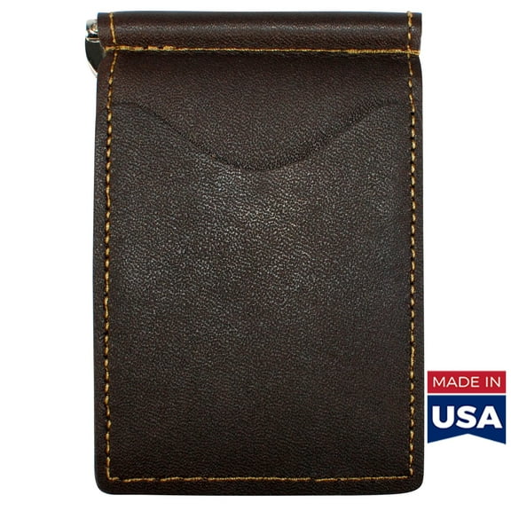 Back Saver Wallet – Mahogany, Full Grain Leather with Front Pocket Design