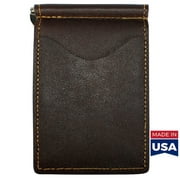Back Saver Wallet  Mahogany, Full Grain Leather with Front Pocket Design