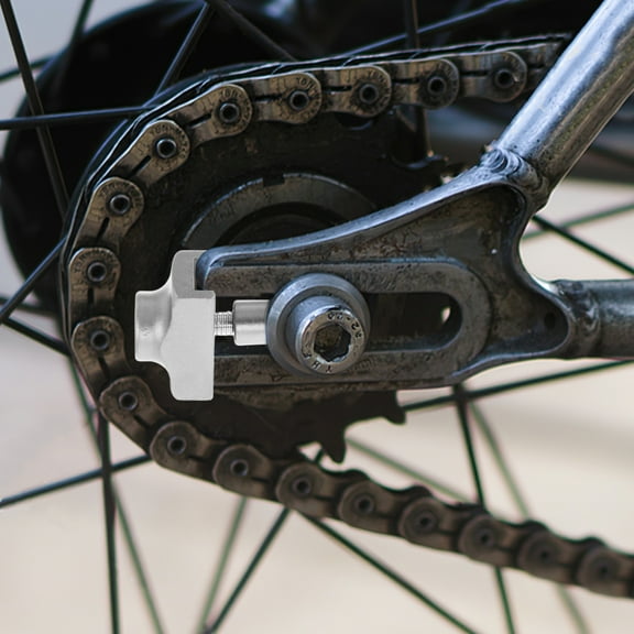 SWETRACE 1Set Mini Bike Chain Tensioner Aluminum Alloy Compact Design for Single-Speed Bicycles 1.4x0.8x0.7in