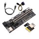 thumbnail image 1 of Adaptador de tarjeta vertical PCI-E Pantalla digital de temperatura 8 capacitores sólidos Puerto de alimentación de 6 pines Extensor PCI-Express con cable USB 3.0 sidaley EL005055-00, 1 of 2
