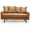 3# Camel Brown, variant on Koby Home 70" Mid-Century Loveseat Sofa Seat Faux Leather Sofas Couches 3-Seater Camel Brown
