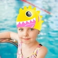 thumbnail image 5 of kkbbma under $5 Kids Swim Cap Animal Head Silicone Swimming Cap Fun Cartoon Shark Pattern Waterproof for Long and Short Hair Boys and Girls, 5 of 6