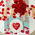 thumbnail image 4 of RBCKVXZ Valentine's Day Meal Mat Restaurant Table Mat Linen Printed Insulation Mat Western Mat Candlelight Dinner Decoration 18x12in, 4 of 6