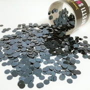 JIMMY JEMS Confetti Circle 1/4" Black - Half Pound (8 oz) - CCL8550